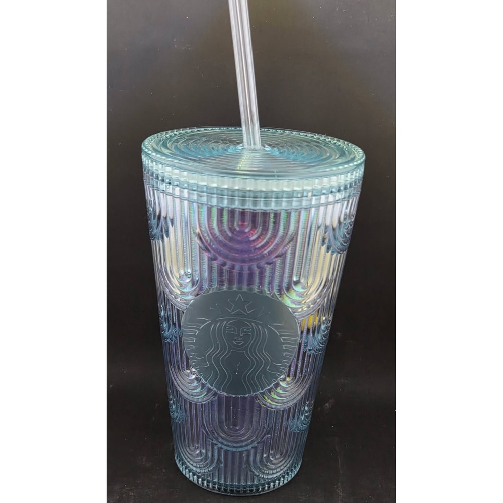 Starbucks 2022 Iridescent Mermaid Scales Acrylic Cold Cup Tumbler 16oz